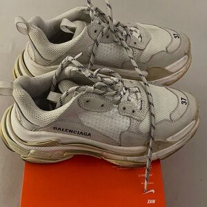 Balenciaga White and Gray Sneakers